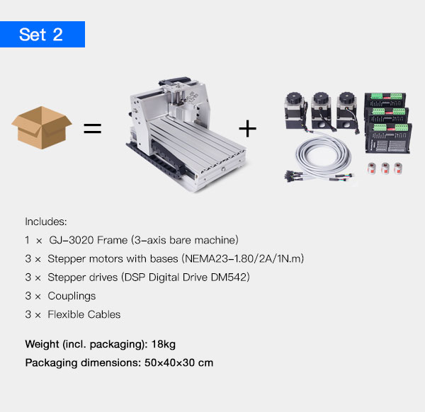 GJ-3020 CNC router mechanical kit set 2 – additional accessories