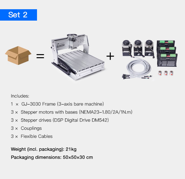 GJ-3030 CNC router mechanical kit set 2 – additional accessories