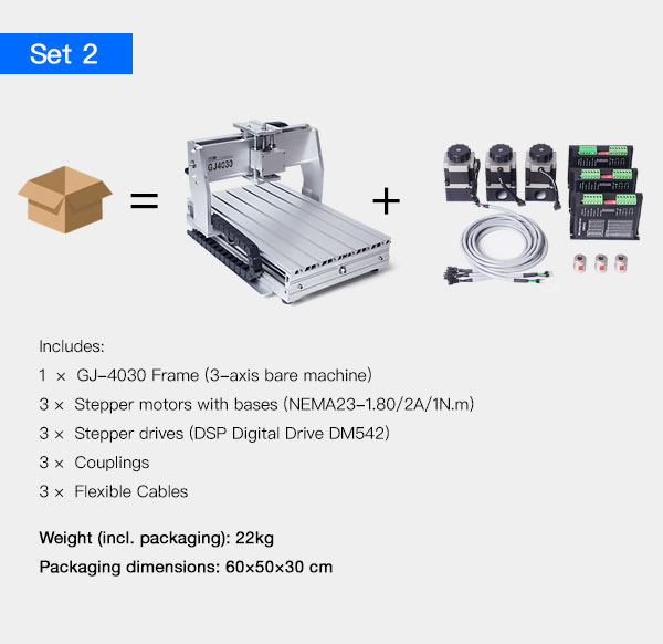 GJ-4030 CNC router mechanical kit set 2 – additional accessories