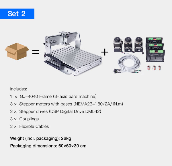 GJ-4040 CNC router mechanical kit set 2 – additional accessories