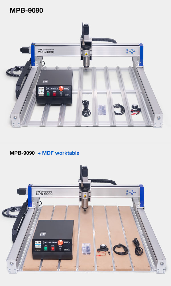 OMIOCNC MPB-9090 CNC Router Packing List - With or Without MDF Spoilboard