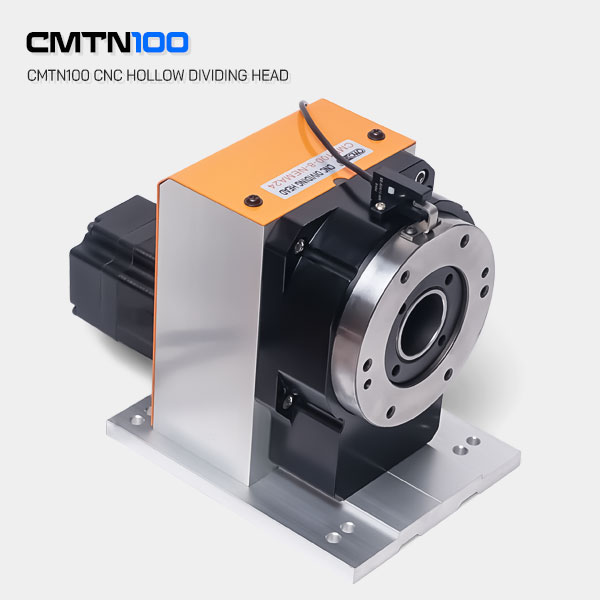 CMTN100 hollow rotating platform detail – precision gear and cross roller bearing