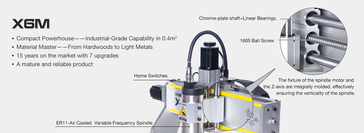 X6M desktop CNC machine features overview