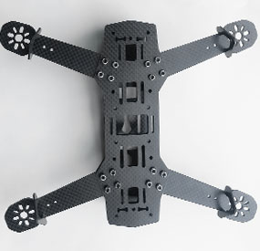 X8-2200L CNC Router cutting carbon fiber for drone manufacturing