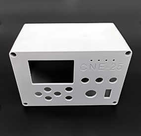 XC-21D compact CNC router making a PVC industrial electronic enclosure