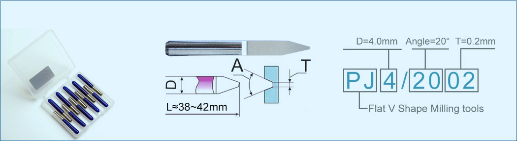 PJ4 Flat V Shape Milling tools