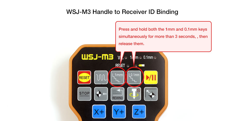 WSJ-M3 ID binding buttons - 1mm and 0.1mm keys
